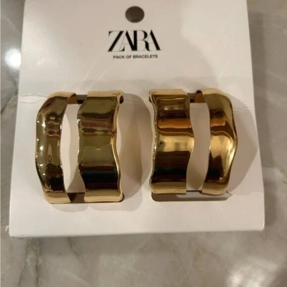 Zara Pack Of Wavy Bracelets Nwt - Picture 3 of 6